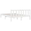 vidaXL Bedframe massief grenenhout wit 150x200 cm