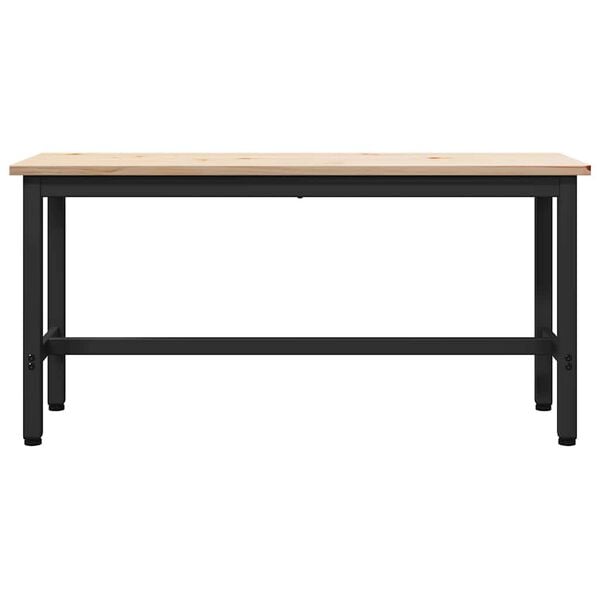 vidaXL Eetbank Naturel 100 x 32,5 x 49 cm Massief grenenhout