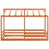 vidaXL Kinderbed met bedhuis 80x200 cm massief grenenhout wasbruin