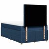 vidaXL Boxspring met matras stof blauw 120x200 cm