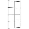 vidaXL Schuifdeur 102,5x205 cm aluminium en ESG-glas zwart