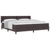 vidaXL Boxspringbed met hoofdeinde Donkerbruin 200 x 200 cm Stof
