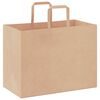 vidaXL Papieren zakken 250 st met hengsels 32x17x25 cm bruin
