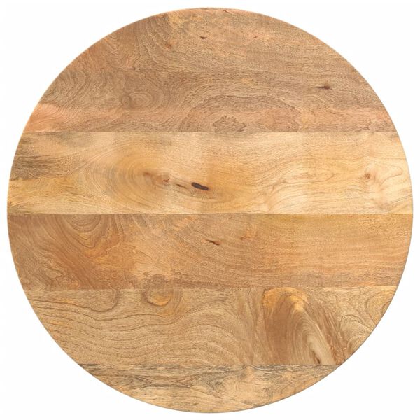 vidaXL Tafelblad rond &Oslash; 50x2,5 cm massief ruw mangohout