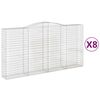 vidaXL Schanskorven 8 st gewelfd 400x50x200/220 cm ijzer