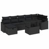 vidaXL Tuin Sofa Set 8 st Zwart poly rattan