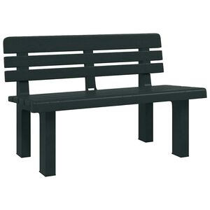 vidaXL Tuinbankje 110x52x71 cm polypropeen groen