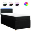 vidaXL Boxspring met matras stof zwart 100x200 cm
