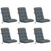 vidaXL 6-delige Hoogrug Kussen VIANEN 6 st 100% Polyester Blauw