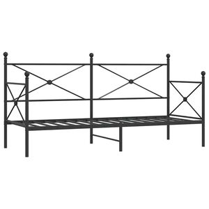 vidaXL Slaapbank zonder matras 75x190 cm staal zwart
