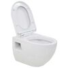vidaXL Wandtoilet keramiek wit
