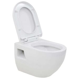 vidaXL Wandtoilet keramiek wit