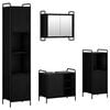 vidaXL Badkamerkastenset 4 st Zwart eiken 40 x 36 x 181 cm