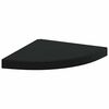 vidaXL Hoekschap zwevend 35x35x3,8 cm MDF zwart