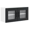 vidaXL Vaatwasserpaneel Kalmar Zwart 80 x 31 x 40 cm Bewerkt hout