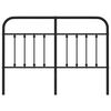 vidaXL Vervangend hoofdbord metaal zwart 140 cm