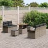 vidaXL Tuin Sofa Set 8 pcs Grijs poly rattan