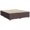 vidaXL Boxspring met matras stof donkerbruin 200x200 cm