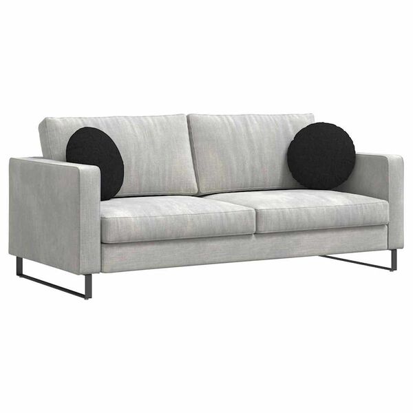 vidaXL Zitkussens 2 pcs Zwart &Oslash;40 x 13 cm Stof