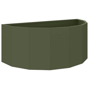 vidaXL Plantenbak Olijf Groen 90 x 45 x 35 cm Staal