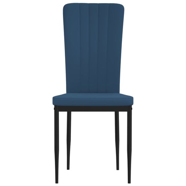 vidaXL Eetkamerstoelen 2 st fluweel blauw