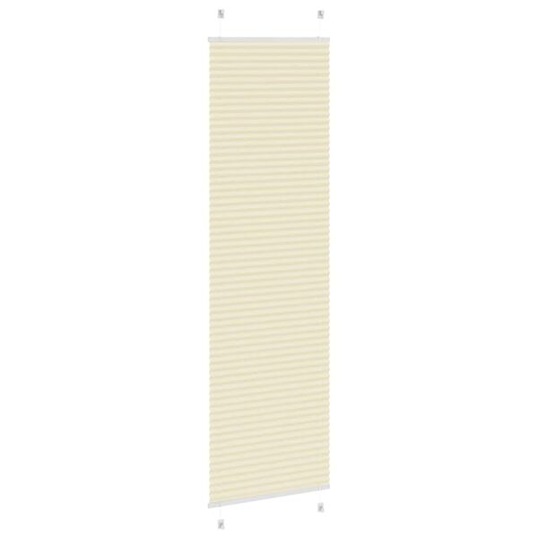 vidaXL Pliss&eacute; rolgordijn 65x200 cm stofbreedte 64,4 cm polyester cr&egrave;me