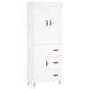 vidaXL Hoge kast 69,5x34x180 cm bewerkt hout wit
