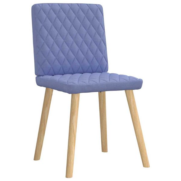 vidaXL Eetkamerstoelen 4 st stof jeansblauw