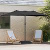 vidaXL Tuinparasol Zwart 385 x 209 x 244 cm Polyester