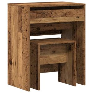 vidaXL Kaptafel met lade Oud Hout 60 x 40 x 75 cm Bewerkt hout