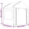 vidaXL Prieel met dak 2,28x2,23x2,69 m polyetheen wit