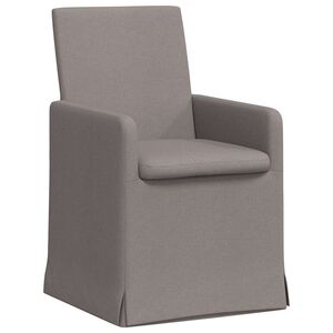 vidaXL Eettafelstoelen 2 st Stof Taupe 57 x 67 x 95 cm