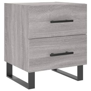 vidaXL Nachtkastje 40x35x47,5 cm bewerkt hout grijs sonoma eikenkleur
