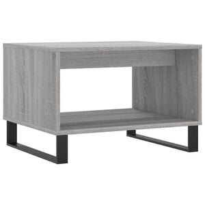vidaXL Salontafel 60x50x40 cm bewerkt hout grijs sonoma eikenkleurig