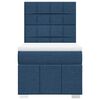 vidaXL Boxspring met matras stof blauw 90x190 cm