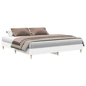 vidaXL Bedframe zonder matras 180x200 cm spaanplaat wit