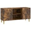 vidaXL TV-kast 102 x 34,5 x 50 cm Gerookt eiken Bewerkt hout