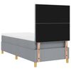 vidaXL Boxspring bed met matras Lichtgrijs 90 x 200 cm Stof