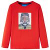 Kindershirt met lange mouwen 104 rood