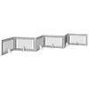 vidaXL Opvouwbaar hondenhek met standaards 6 st Grijs Sonoma 602 cm