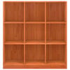 vidaXL Boekenkast Wasbruin 104 x 33 x 110 cm Massief grenenhout