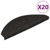 vidaXL Trapmatten zelfklevend 20 st 56x17x3 cm zwart