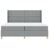 vidaXL Boxspringbed met matras Lichtgrijs 140 x 200 cm Stof