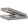 vidaXL Opbergbed met matras Lichtgrijs 200 x 200 cm Polyester