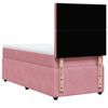 vidaXL Boxspring met matras fluweel roze 100x200 cm