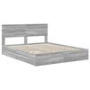 vidaXL Opslag bed met lade Grijs Sonoma 160 x 200 cm Bewerkt hout