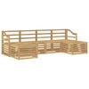 vidaXL Sofa-Sets 6 pcs Wit Massief Acaciahout