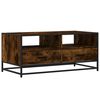 vidaXL Salontafel 100x50x45 cm bewerkt hout en metaal gerookt eiken