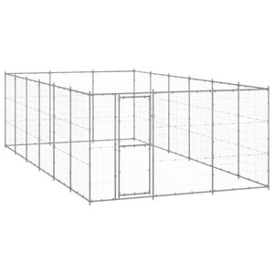 vidaXL Hondenkennel 21,78 m&sup2; gegalvaniseerd staal