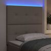 vidaXL LED Hoofdbord met LED-striplichten Taupe 90 cm Polyester
